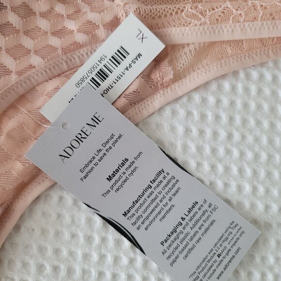 Adore Me Beige Elastic Waist Pull On Thong Panty  Womens Size XL - Picture 5 of 11